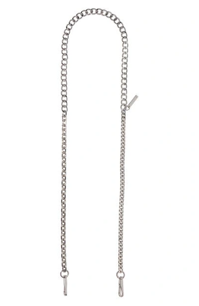 Marc Jacobs Chain Guitar Bag Strap In Nickel