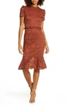 ALI & JAY LIVE MUSIC NIGHT LACE & RUFFLE DRESS,707-0532