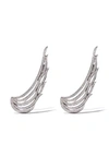 AS29 18KT WHITE GOLD OCEAN DIAMOND EAR CUFFS