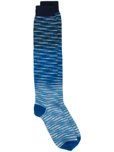 Missoni Ombré Striped Socks - 蓝色 In Blue