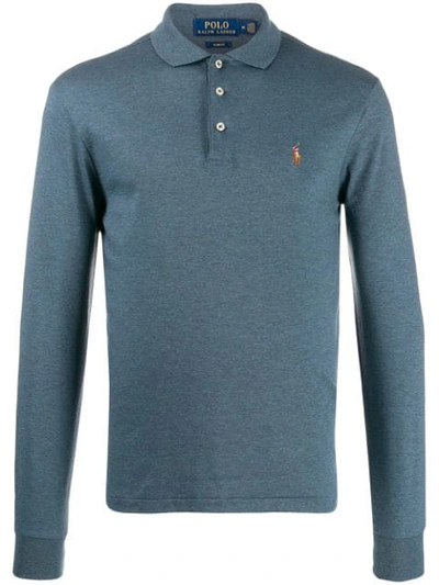 Polo Ralph Lauren Longsleeved Polo Shirt In Blue