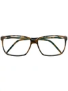 REIZ REIZ SQUARE FRAME OPTICAL GLASSES - 棕色