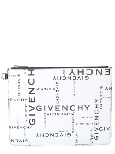 Givenchy Clutch With Logo Print In Black