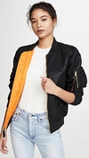 ALPHA INDUSTRIES MA-1 REVERSIBLE BOMBER JACKET BLACK,AINDU30119