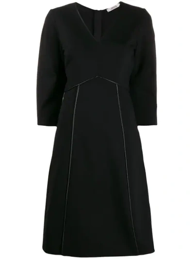 Dorothee Schumacher Piped Trim Dress In Black