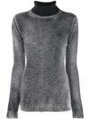 AVANT TOI AVANT TOI CONTRAST TURTLE NECK JUMPER - 灰色