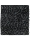 SAINT LAURENT LEOPARD PRINT SCARF