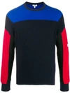 KENZO COLOUR BLOCK KNITTED SWEATER