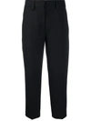 Acne Studios High-rise Cropped Trousers In Black