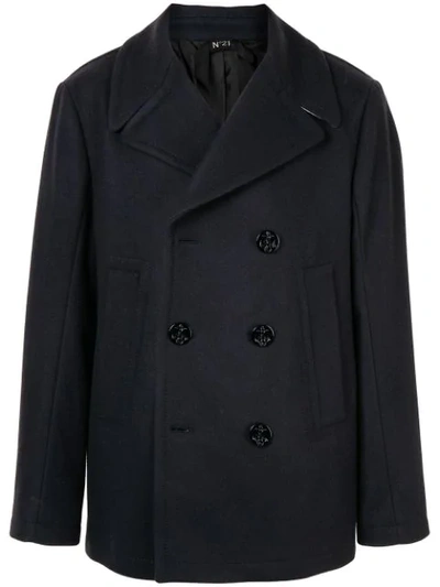 N°21 Double-breasted Peacoat In Blue