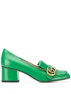 GUCCI MONOGRAM FRINGE DETAIL PUMPS