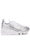 Pierre Hardy Street Life Leather Platform Sneakers In Silver/white