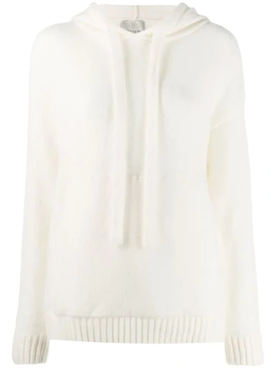Laneus Knitted Hoodie In White