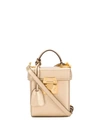 Mark Cross Stitching Detail Mini Tote Bag In Gold