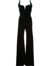 Galvan Flared Jumpsuit In Darkhuntergreen