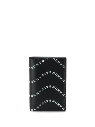 Givenchy Logo Wave Print Cardholder In Black