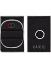 GUCCI EMBROIDERED LOGO KNEEPADS