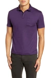 John Varvatos Burlington Classic Fit Cotton Polo Shirt In Purple