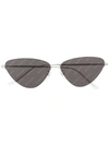 Balenciaga Invisible Cat Sunglasses In Silver