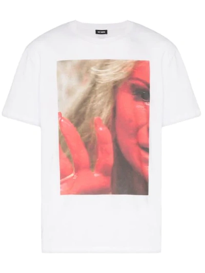Raf Simons “red Mama”印图纯棉平纹针织t恤 In White