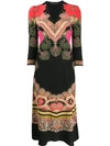 ETRO ETRO FIT AND FLARE PAISLEY DRESS - 黑色