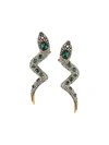 GUCCI SNAKE EARRINGS WITH CRYSTALS