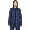 LEMAIRE LEMAIRE INDIGO FITTED OVERSHIRT