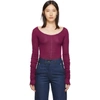 LEMAIRE LEMAIRE PINK BARE SHOULDER SECOND SKIN SWEATER