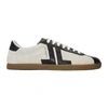 LANVIN LANVIN OFF-WHITE AND BLACK DUAL MATERIAL JL SNEAKERS