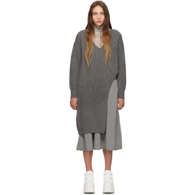 Stella Mccartney Cashmere And Wool Dress In Grey