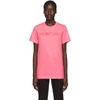 HELMUT LANG HELMUT LANG PINK EMBROIDERED LOGO STANDARD T-SHIRT