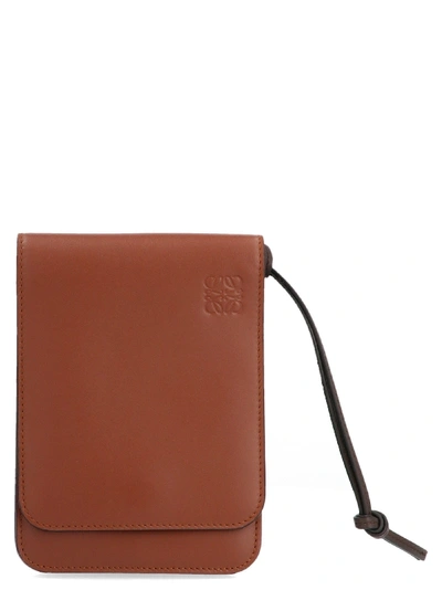 Loewe Brown Leather Messenger Bag