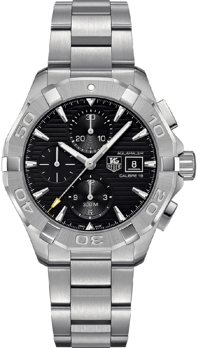 Pre-owned Tag Heuer  Aquaracer Cay2110.ba0925 In Stainless Steel
