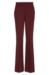 Theory Demitria 2 Stretch Good Wool Suit Pants In Deep Mulberry