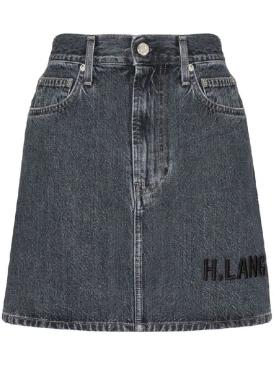 Helmut Lang Women's Grey Cotton Skirt