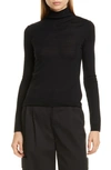 Vince Rib-trim Raglan Turtleneck Sweater In Black