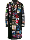 STELLA MCCARTNEY Arthur Long Double Breasted Coat With Beatles Badges