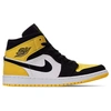 Nike Men's Air Jordan Retro 1 Mid Premium Basketball Shoes In Yellow