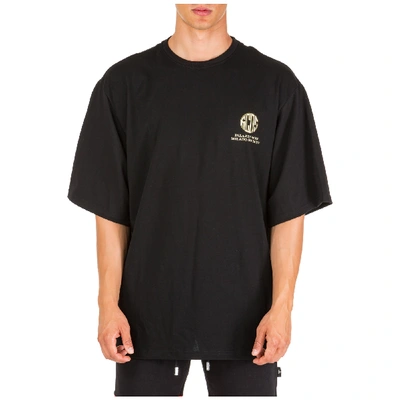Gcds Men's Short Sleeve T-shirt Crew Neckline Jumper In Black