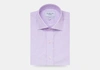 LEDBURY MEN'S LILAC MCBRIDE CHECK DRESS SHIRT LILAC PURPLE COTTON,1W18M8-052-407-175-36