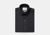 LEDBURY MEN'S CHARCOAL HEATHER CROSSWELL BRUSHED GINGHAM CASUAL SHIRT CHARCOAL HEATHER GREY COTTON,1W19R5-062-903-165-35