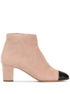 RUPERT SANDERSON CONTRAST ANKLE BOOTS