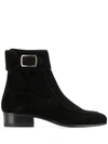 SAINT LAURENT buckled ankle boots