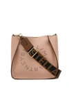 Stella Mccartney Perforated Logo Shoulder Bag In Pink