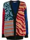 STELLA MCCARTNEY PATCHWORK INTARSIA KNIT CARDIGAN