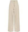 JW ANDERSON HIGH-RISE WIDE-LEG COTTON PANTS,P00408801