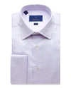 DAVID DONAHUE MEN'S TRIM-FIT MICRO DOBBY DRESS SHIRT WITH FRENCH CUFFS,PROD225360085