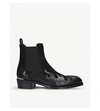 ALEXANDER MCQUEEN FLAME SUEDE AND LEATHER CHELSEA BOOTS