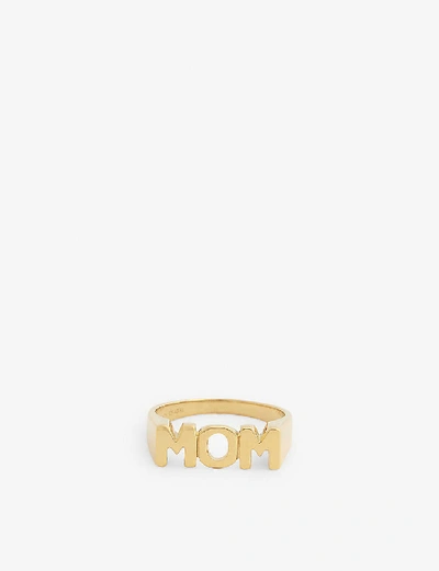 MARIA BLACK MOM 18CT YELLOW GOLD-PLATED STERLING SILVER RING,28382936