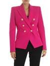 BALMAIN WOOL JACKET WITH GOLD BUTTONS,11047365